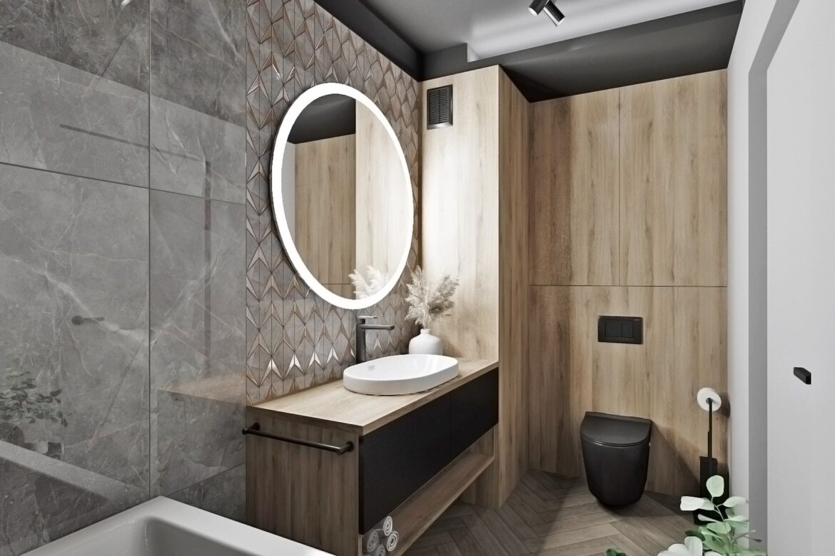 Projekt łazienki, architekt Nysa