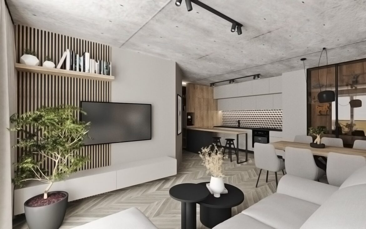 Projekt wnętrza mieszkania w Nysie